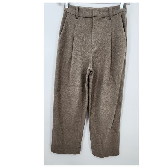 UNIQLO Comptoir Des Cotonneirs Cotton Blend Wide Leg Pleated Front Pants Medium - Picture 4 of 7